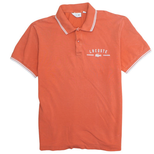 Lacoste Mens Orange Regular Fit Polo Shirt Size M