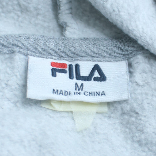 FILA Mens Grey Pullover Hoodie M Regular Fit Sports Style