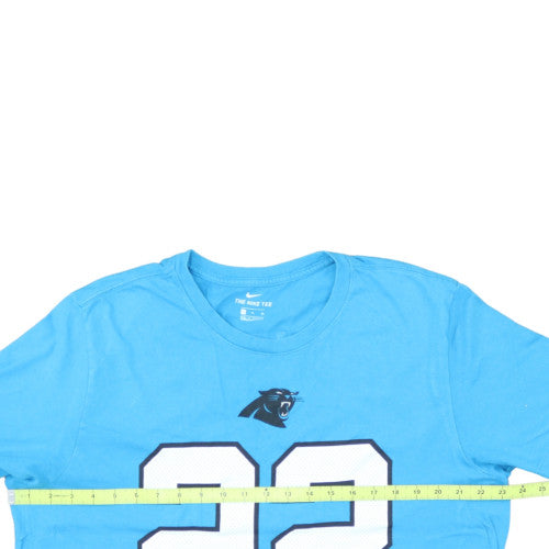 Nike Men's Blue Carolina Panthers #22 Sports T-Shirt XL Crew Neck