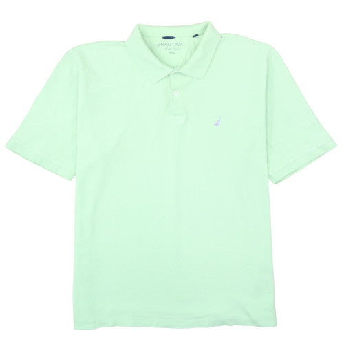 Nautica Men's Green 2XL Cotton Short Sleeve Polo Shirt