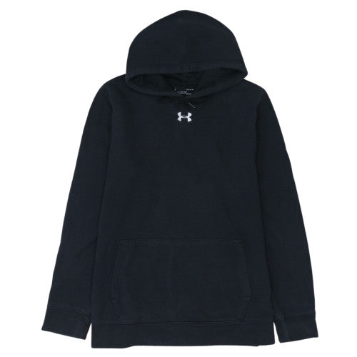 Under Armour Womens Black Pullover Hoodie Size L Loose Fit ColdGear