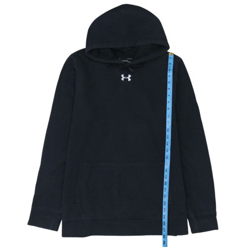 Under Armour Womens Black Pullover Hoodie Size L Loose Fit ColdGear