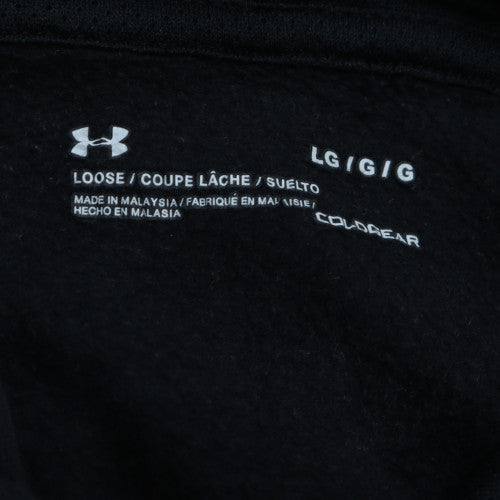 Under Armour Womens Black Pullover Hoodie Size L Loose Fit ColdGear