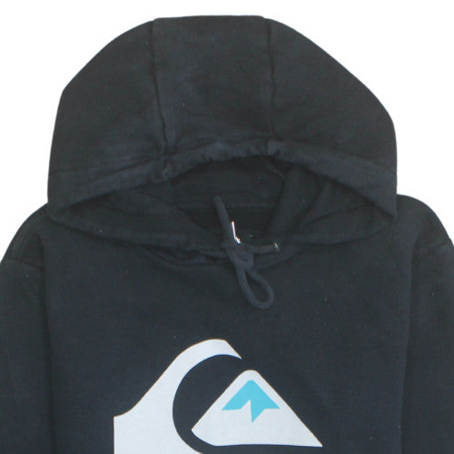 Quiksilver Men’s Black Pullover Hoodie Size S Graphic Surf Style