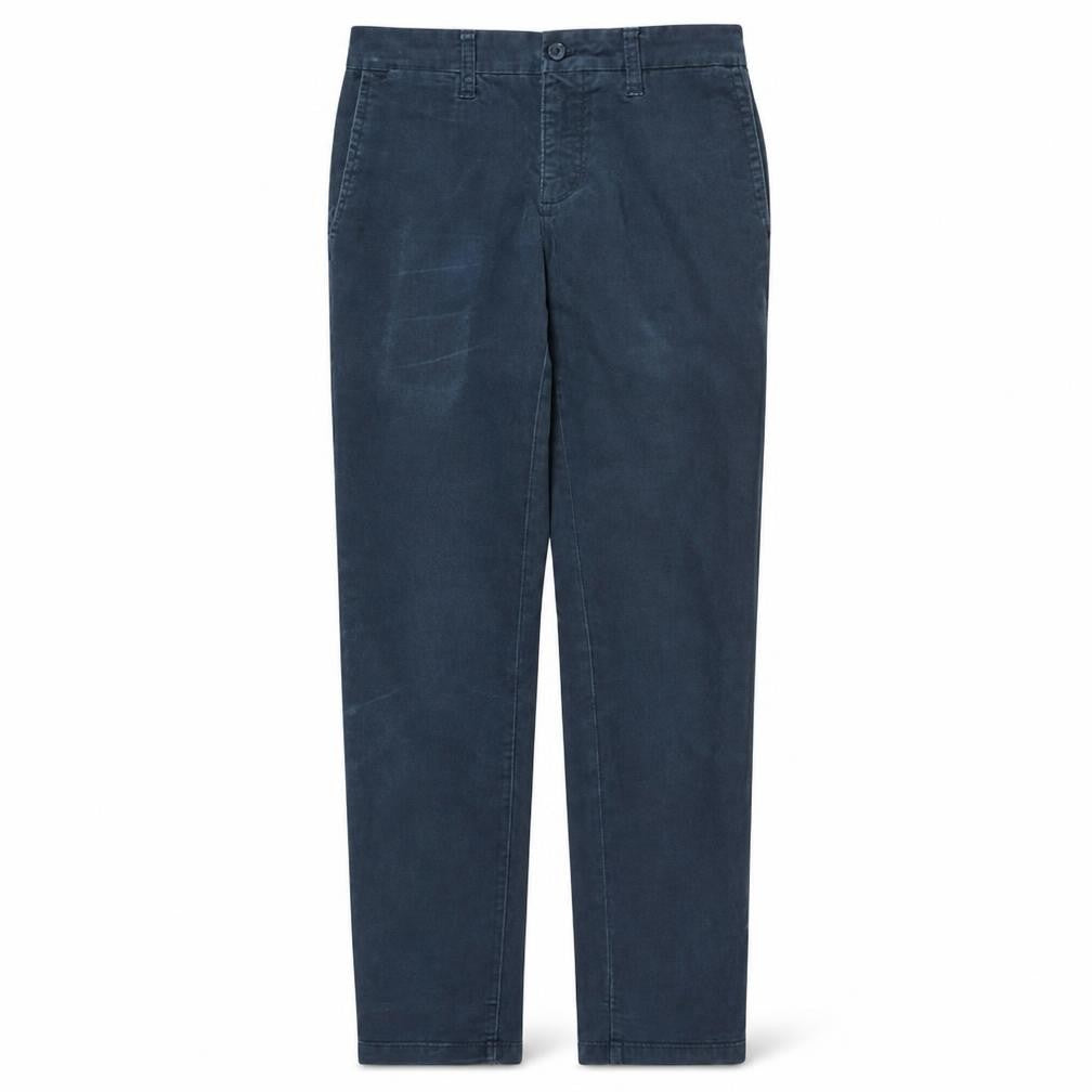 Front view of Carhartt WIP Men's Blue Slim Fit Sid Chino Trousers 28x32