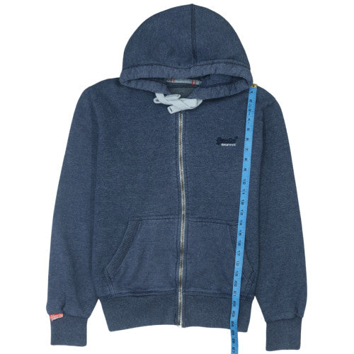 Superdry Men's Blue Full Zip Hoodie XL Classic Knit Sweatshirt