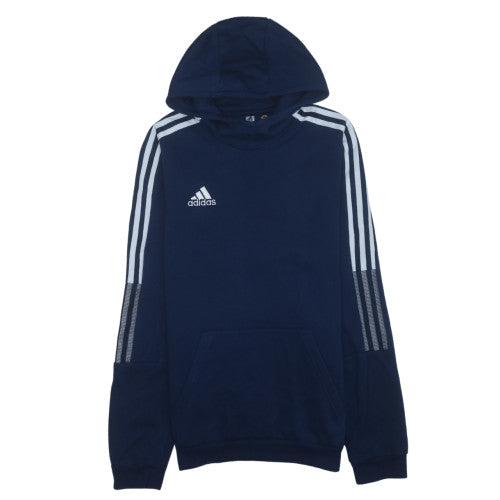 Adidas Men's Blue Pullover Hoodie Size S Sports Fleece