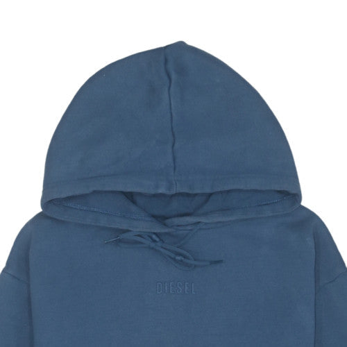 Diesel Mens Blue Pullover Hoodie M Cotton Blend Fleece