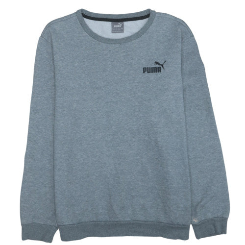 Puma Men's Grey Crew Neck Pullover Sweatshirt Size L