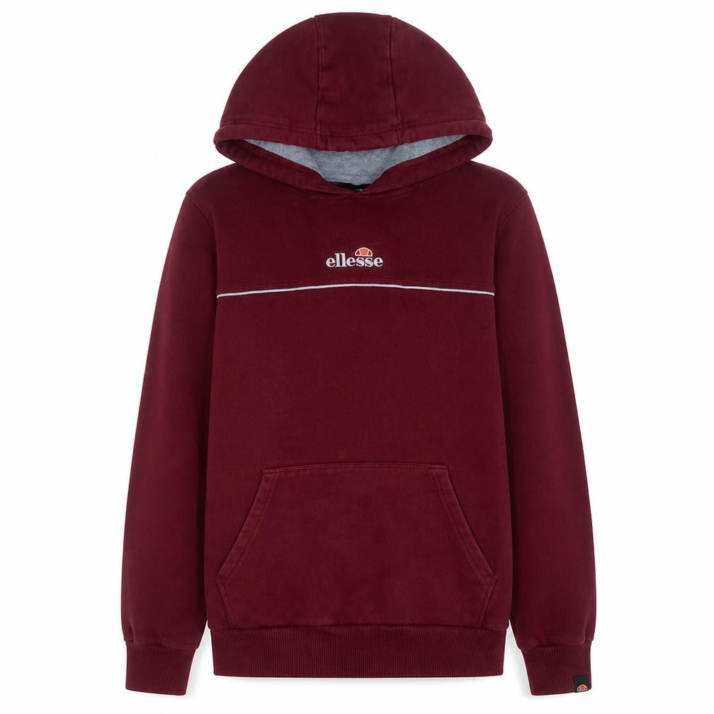 Ellesse Mens Red Pullover Hoodie M Fleece Logo Sportswear