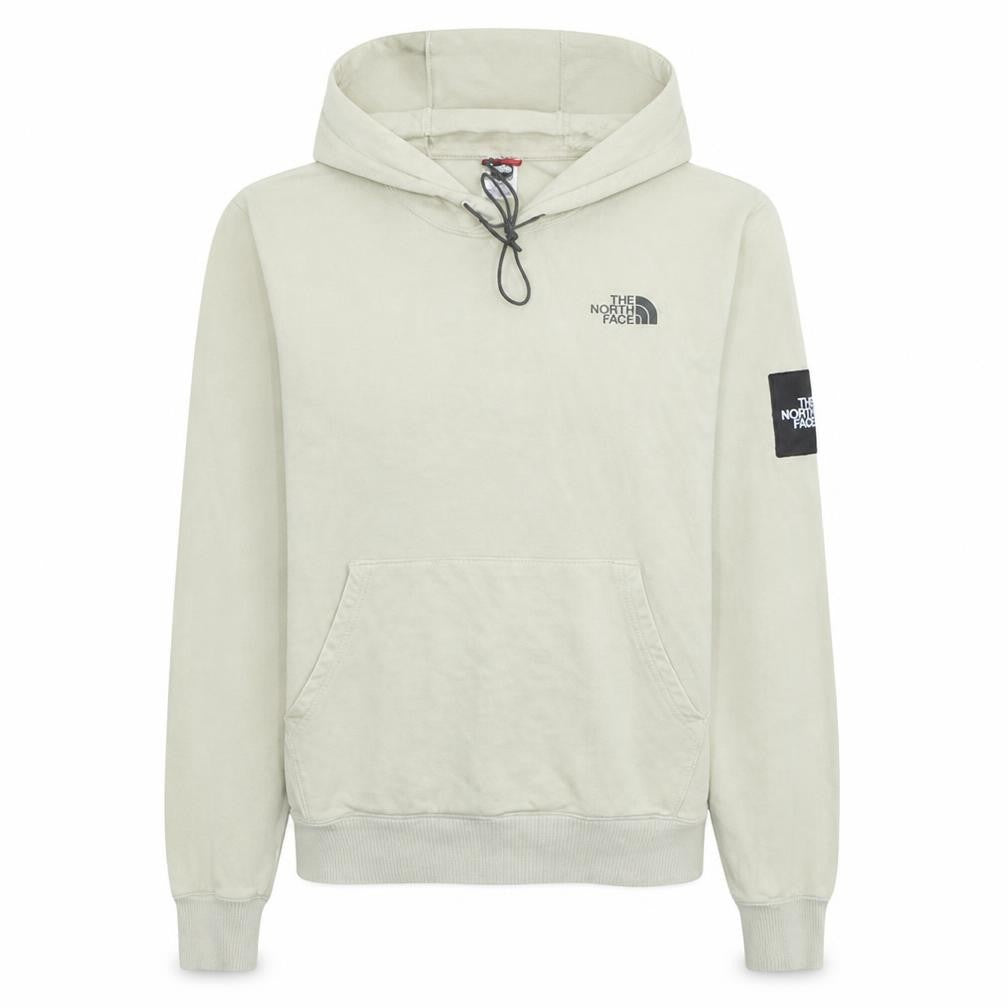 The North Face Unisex Beige Pullover Hoodie M Cotton Fleece