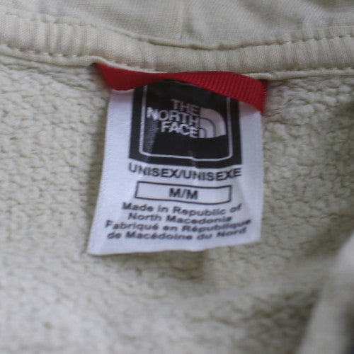The North Face Unisex Beige Pullover Hoodie M Cotton Fleece