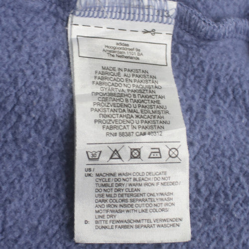 adidas Men's Blue XL Pullover Hoodie Logo Fleece Sweatshirt