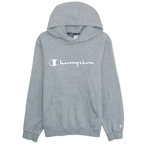 Champion Women's Grey Pullover Hoodie XL Logo Graphic Cotton Blend