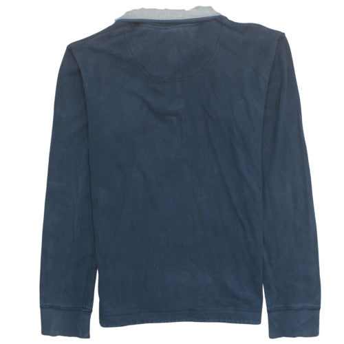 Timberland Men's Blue 1/4 Zip Collared Regular Fit Sweatshirt M
