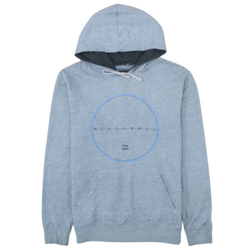 Billabong Mens Grey Pullover Hoodie Medium Fleece Sweatshirt