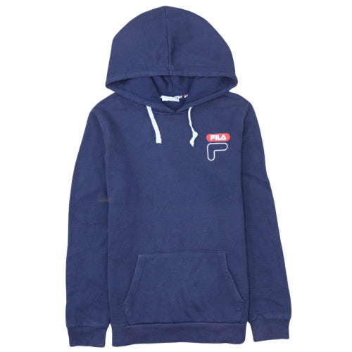 FILA Womens Navy Blue Pullover Hoodie XS Cotton Blend