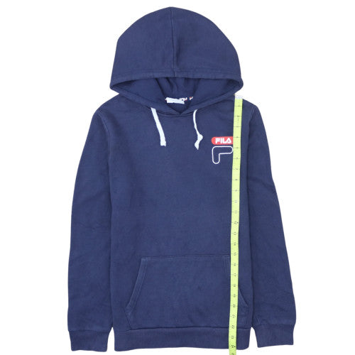 FILA Womens Navy Blue Pullover Hoodie XS Cotton Blend