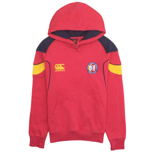 Canterbury Men's Red Hoodie Small Rugby Style Fleece Pullover