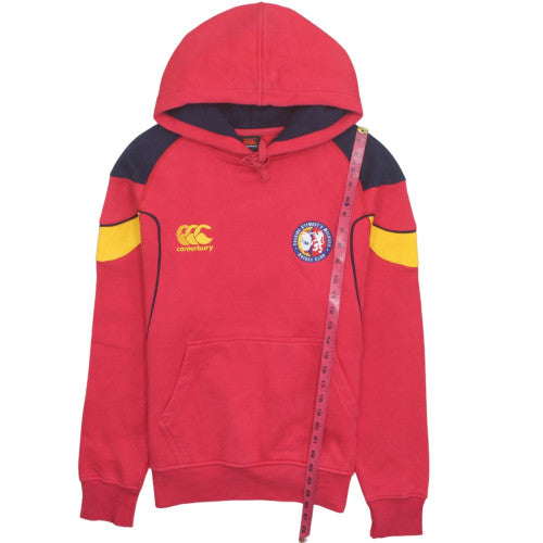 Canterbury Men's Red Hoodie Small Rugby Style Fleece Pullover