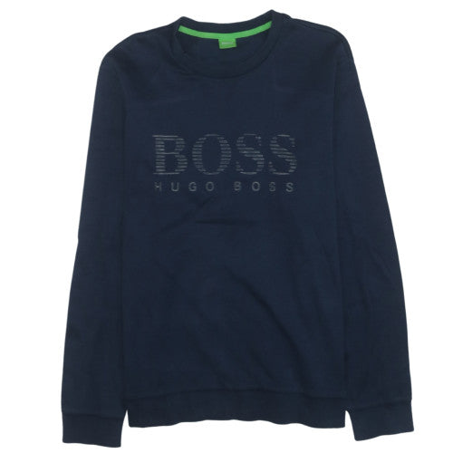 Hugo Boss Men's Blue Logo Crew Neck Sweatshirt Size L
