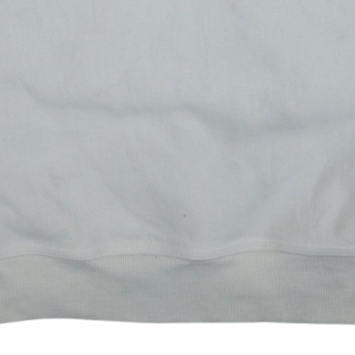 Carhartt Men's White Crew Neck Logo Sweatshirt Size M
