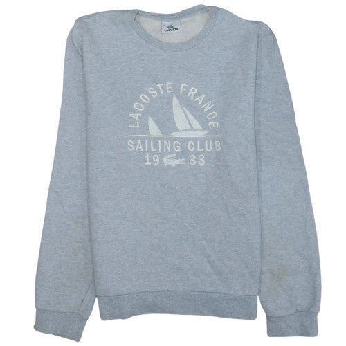 Lacoste Womens Grey Sailing Club Crew Neck Sweatshirt Size 12