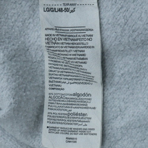 Under Armour Mens Grey Full Zip Hoodie Size L Loose Fit Fleece Sweatshirt