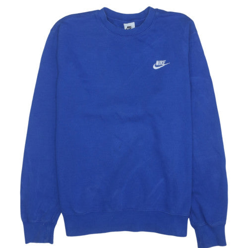 Nike Mens Blue Crew Neck Sweatshirt M Classic Cotton Blend