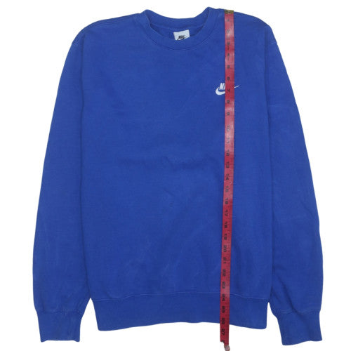 Nike Mens Blue Crew Neck Sweatshirt M Classic Cotton Blend