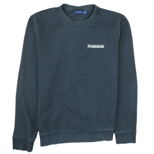 Napapijri Men's Black Logo Pullover Sweatshirt Size L