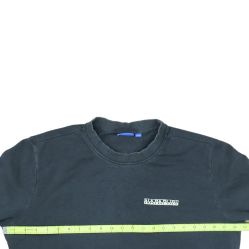 Napapijri Men's Black Logo Pullover Sweatshirt Size L