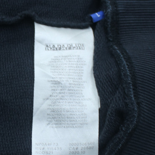 Napapijri Men's Black Logo Pullover Sweatshirt Size L