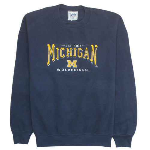 Lee Sport Men's Blue Michigan Wolverines XL Fleece Sweatshirt