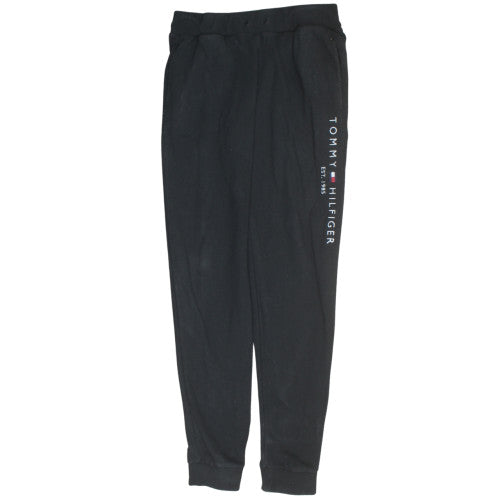 Tommy Hilfiger Men's Black Logo Joggers Size L Cotton Blend