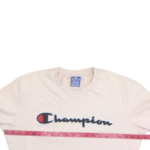 Champion Women's Beige Cotton Pullover Sweatshirt Medium