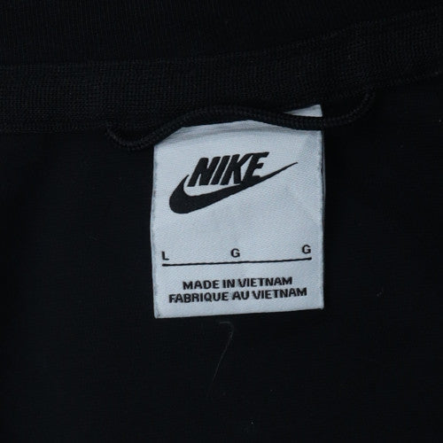 Nike Men's Black Pullover Hoodie L Logo Fleece Sweatshirt