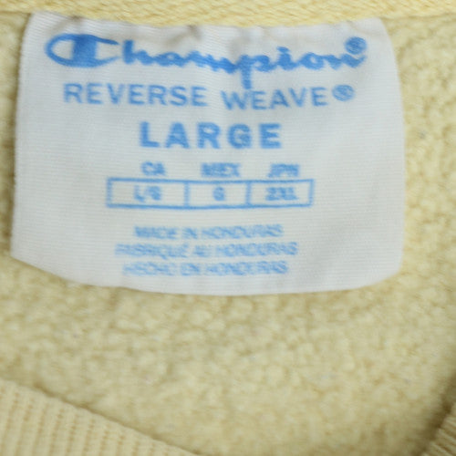 Champion Men's Beige Reverse Weave Pullover Sweatshirt Large