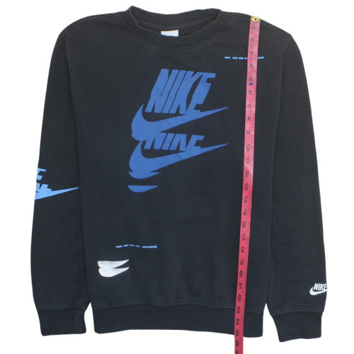 Nike Men's Black Pullover Graphic Logo Sweatshirt Size S