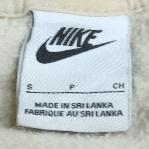 Nike Men's Beige Small Pullover Crew Neck Fleece Sweatshirt