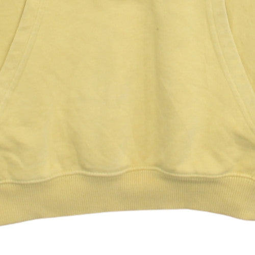 Quiksilver Boys Yellow Pullover Hoodie Size 14 Cotton Blend Surf Logo
