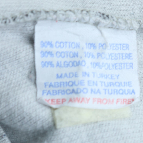 Reebok Women Grey Cotton Blend Pullover Sweatshirt Size L