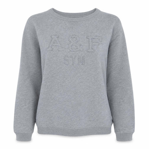 Abercrombie & Fitch Womens Grey XS Pullover Sweatshirt Classic Crew Neck