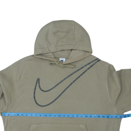 Nike Womens Beige XL Pullover Hoodie with Logo Print