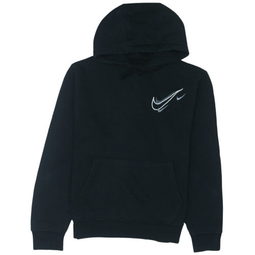 Nike Women's Black Small Pullover Hoodie with Logo Print
