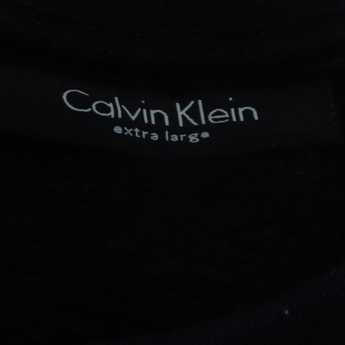 Calvin Klein Womens Black XL Pullover Sweatshirt Crew Neck Cotton Blend