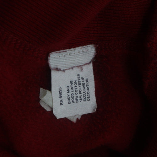 GAP Men's Red Pullover Hoodie Large Fleece Logo Sweatshirt