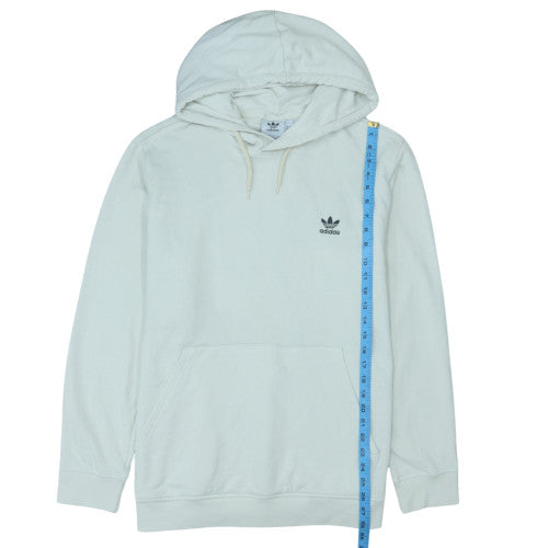 adidas Men's White XL Pullover Hoodie with Logo Pocket
