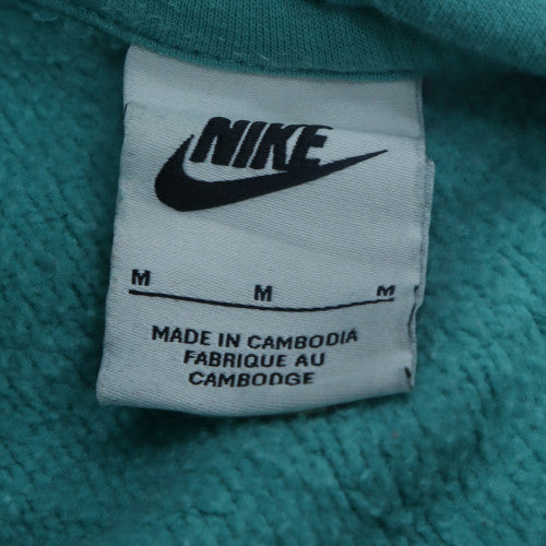 Nike Womens Teal Pullover Hoodie Medium Cotton Blend Casual