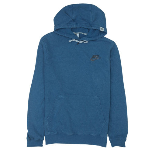 Nike Men Blue Pullover Hoodie S Fleece Logo Sportswear